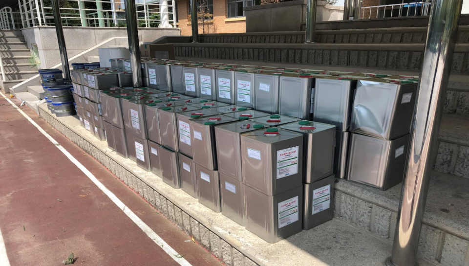 KOLON GLOTECH | KOLON GLOTECH 人工芝 施工 施工副資材準備